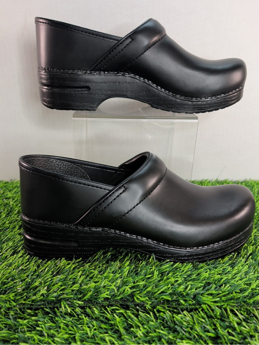 Dansko Balance Man Woven Leather Clogs EU Size 42 US 8.5 - 9 Black